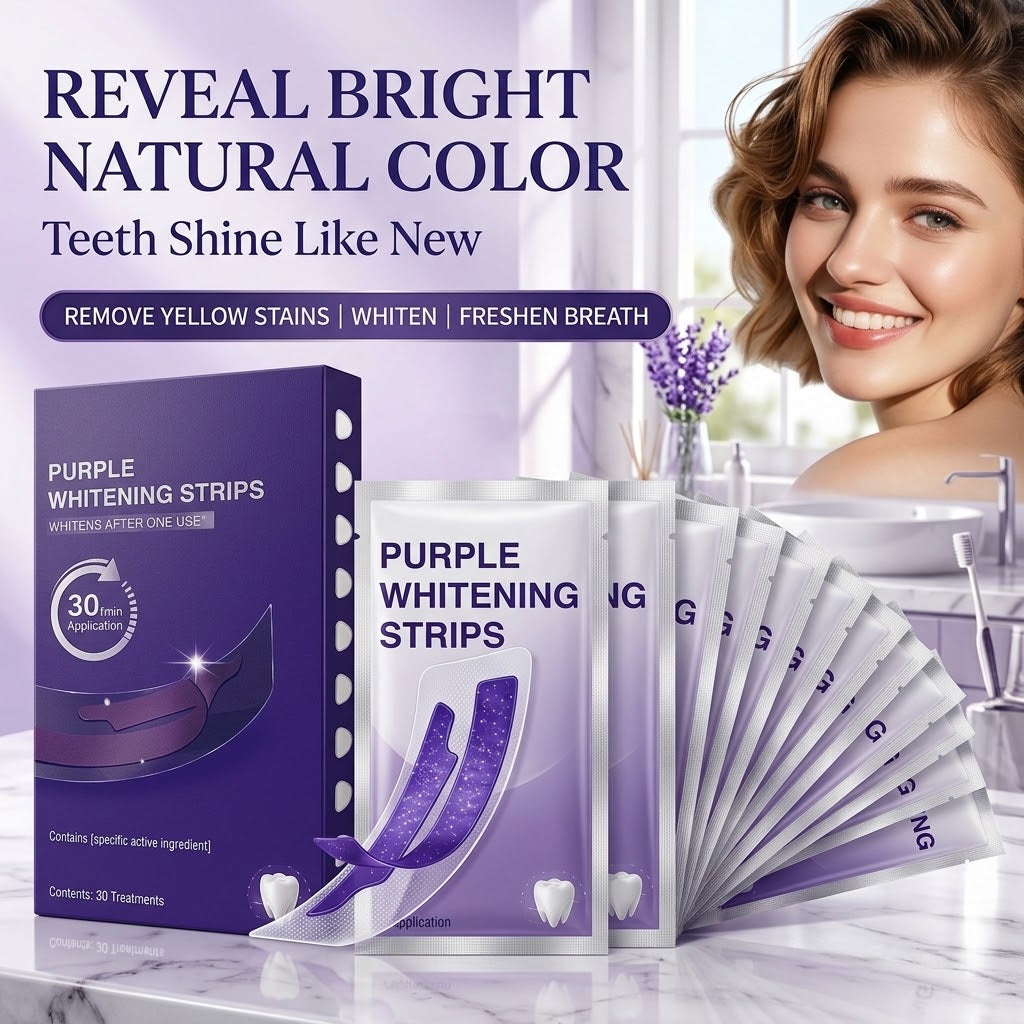 Teeth Whitening Purple Strips