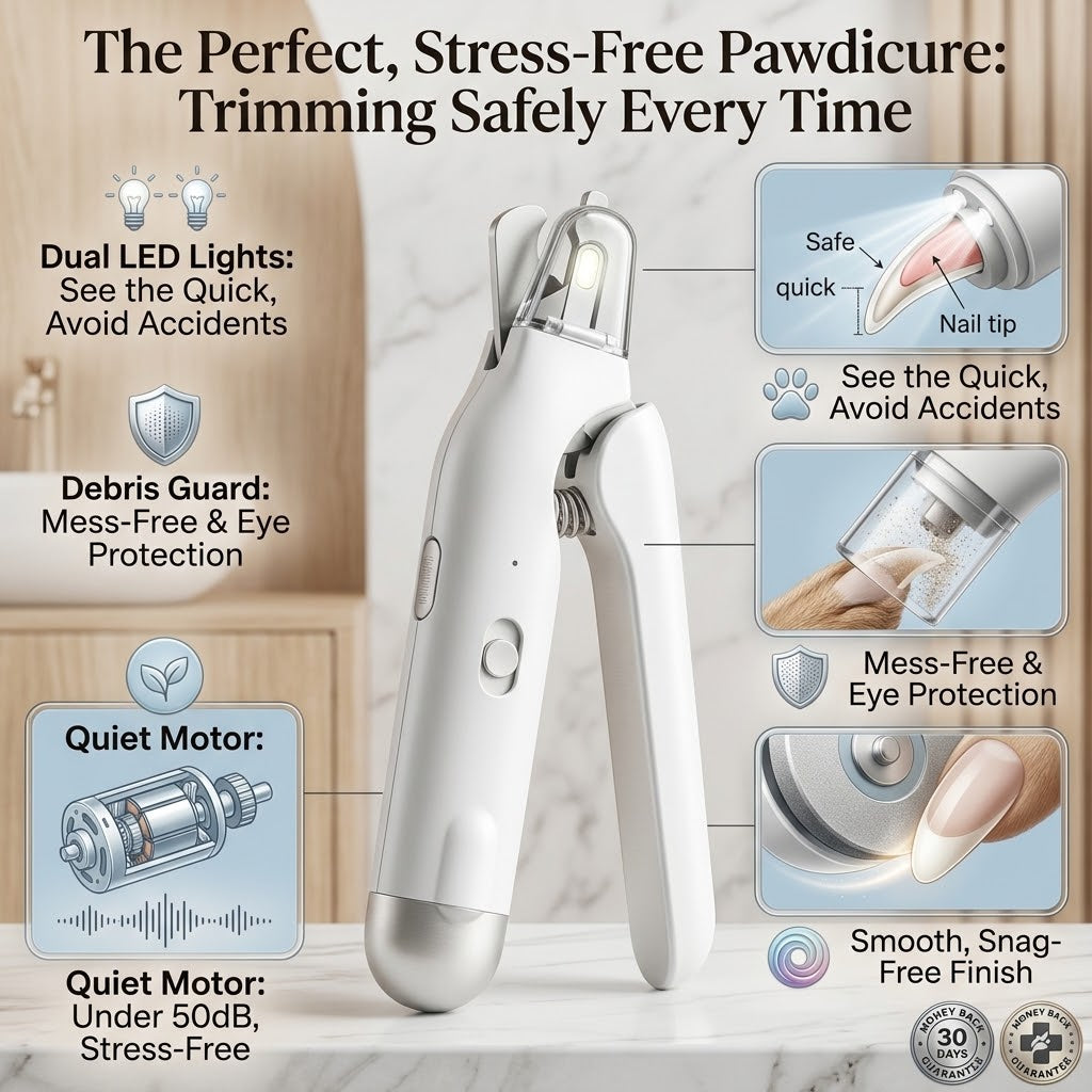 2-in-1 Rechargable Pet Nail Clipper & Grinder