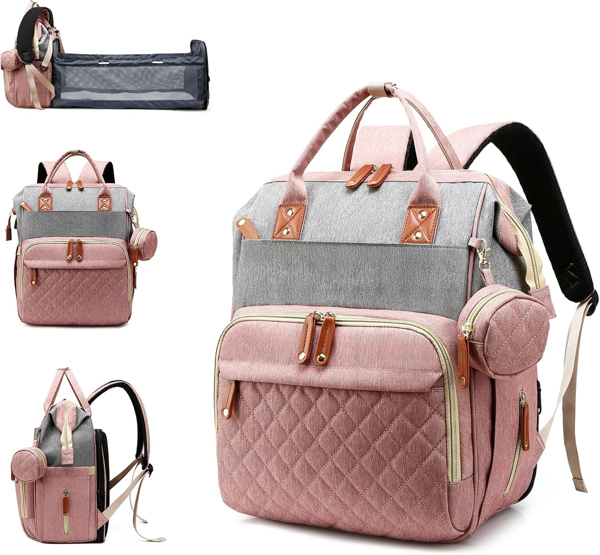 3-in-1 Diaper Bag Backpack – With Foldable Changing Station