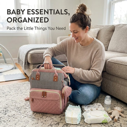 3-in-1 Diaper Bag Backpack – With Foldable Changing Station