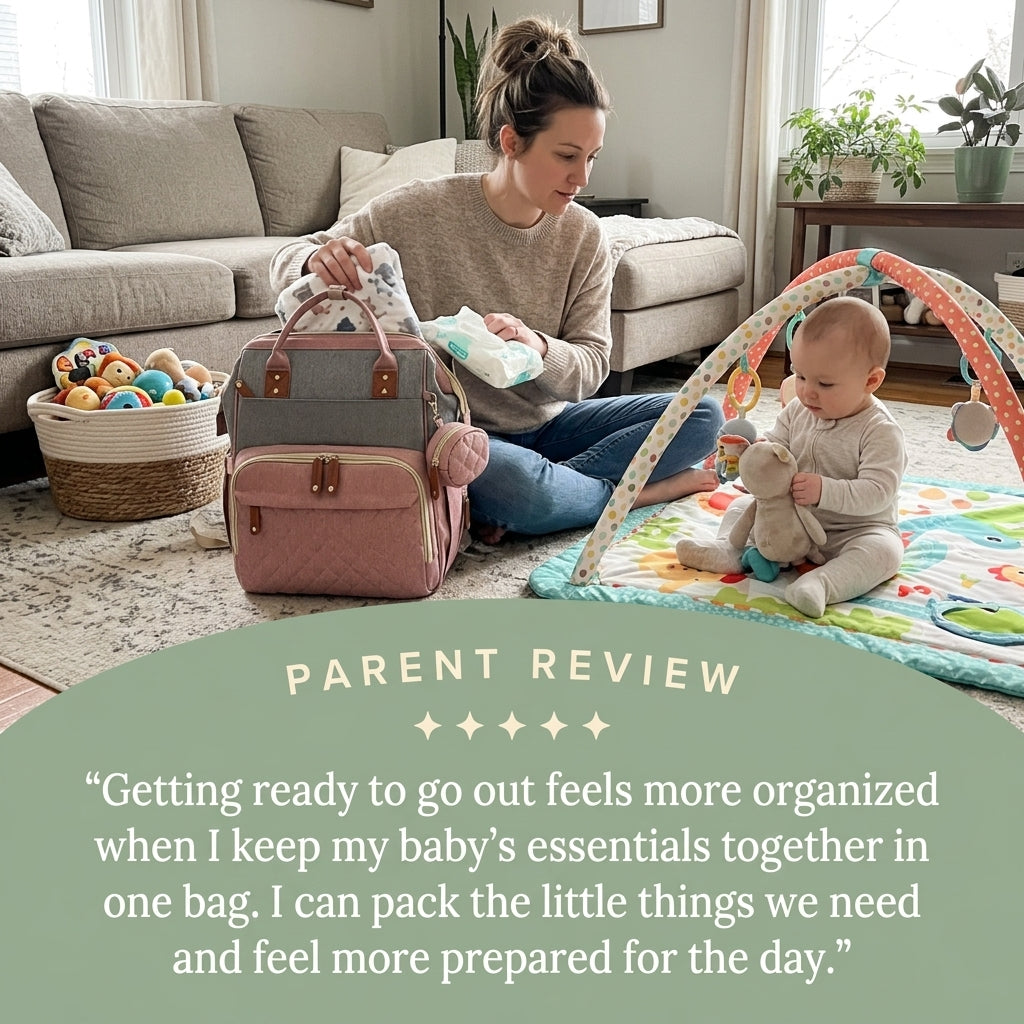 3-in-1 Diaper Bag Backpack – With Foldable Changing Station