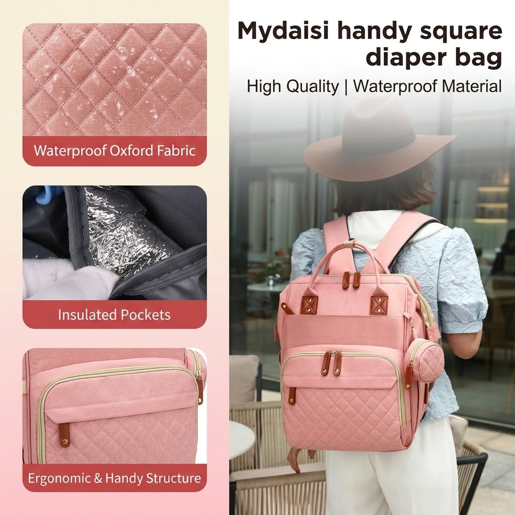 3-in-1 Diaper Bag Backpack – With Foldable Changing Station