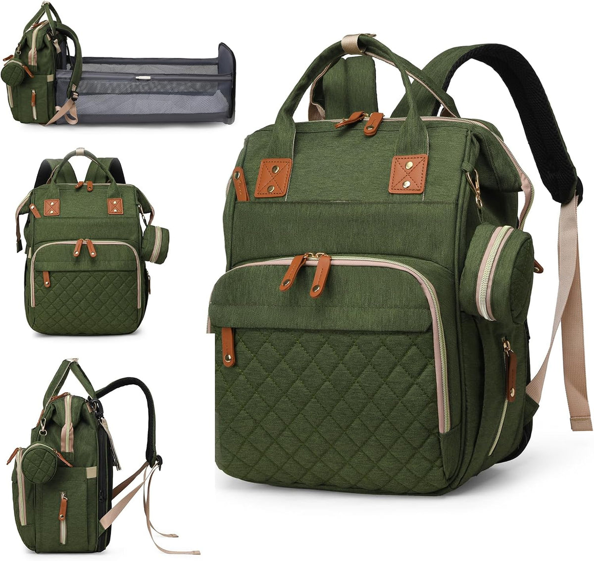3-in-1 Diaper Bag Backpack – With Foldable Changing Station