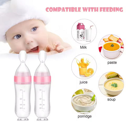 Silicone Baby Feeding Spoons – Easy Squeeze Food Dispenser