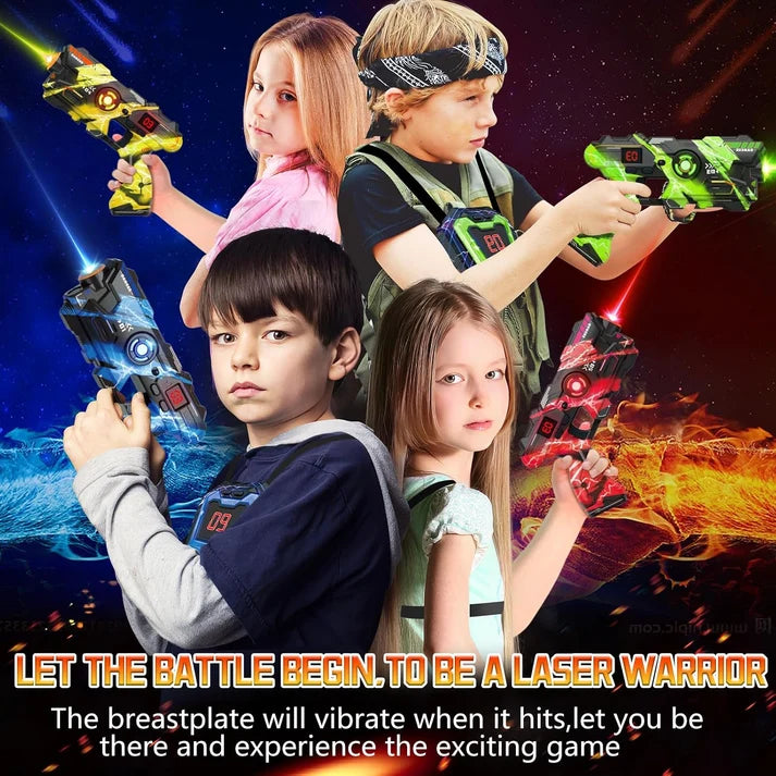 ArenaX Laser Tag Set | Blasters & Sensor Vests for Indoor and Outdoor Play