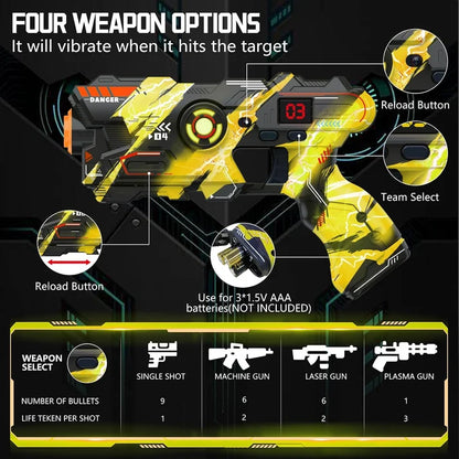 ArenaX Laser Tag Set | Blasters & Sensor Vests for Indoor and Outdoor Play