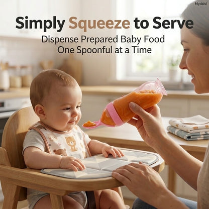 Silicone Baby Feeding Spoons – Easy Squeeze Food Dispenser