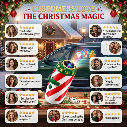Christmas Car Projector | 24 Festive Window Designs