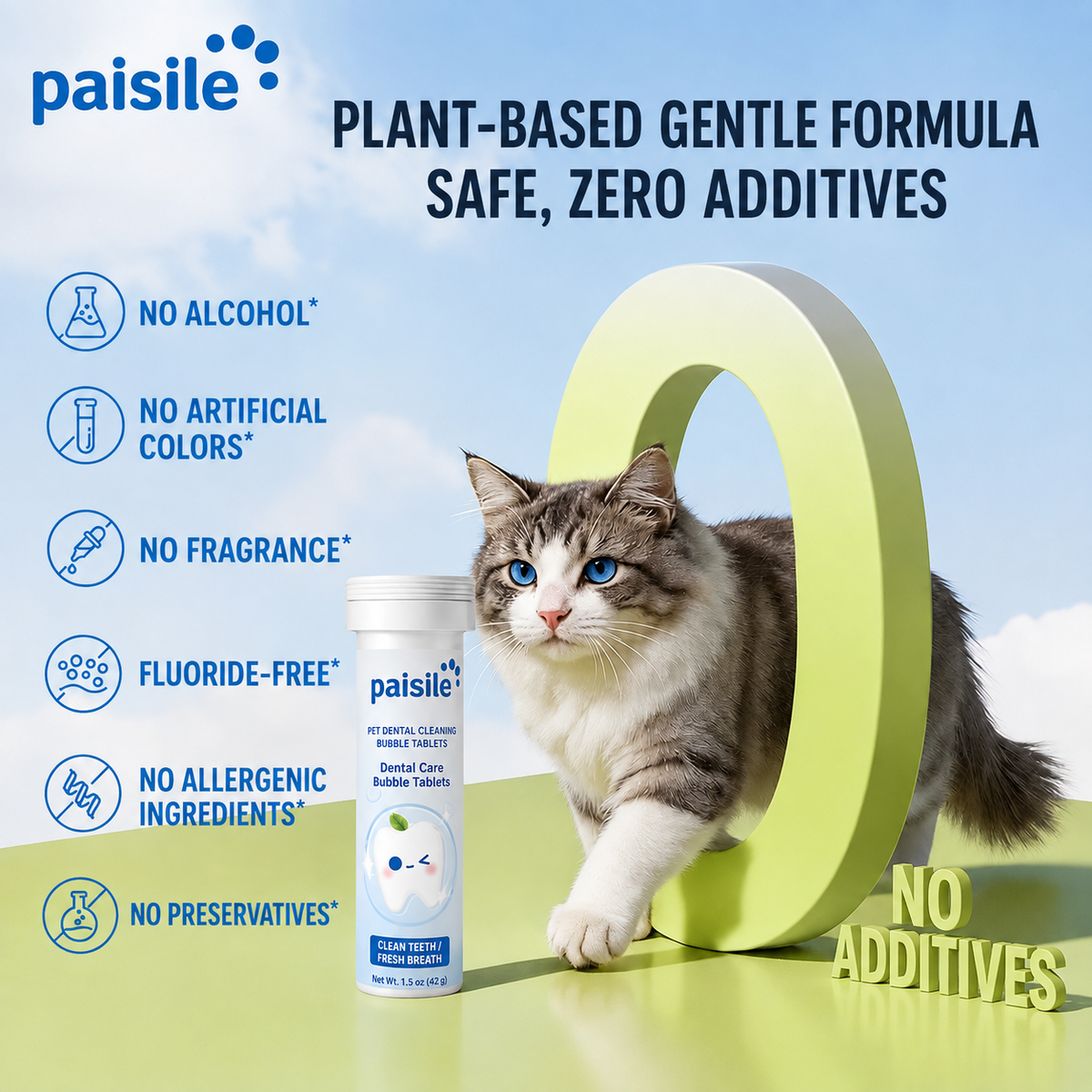 Paisile Pet Dental Cleaning Tablets