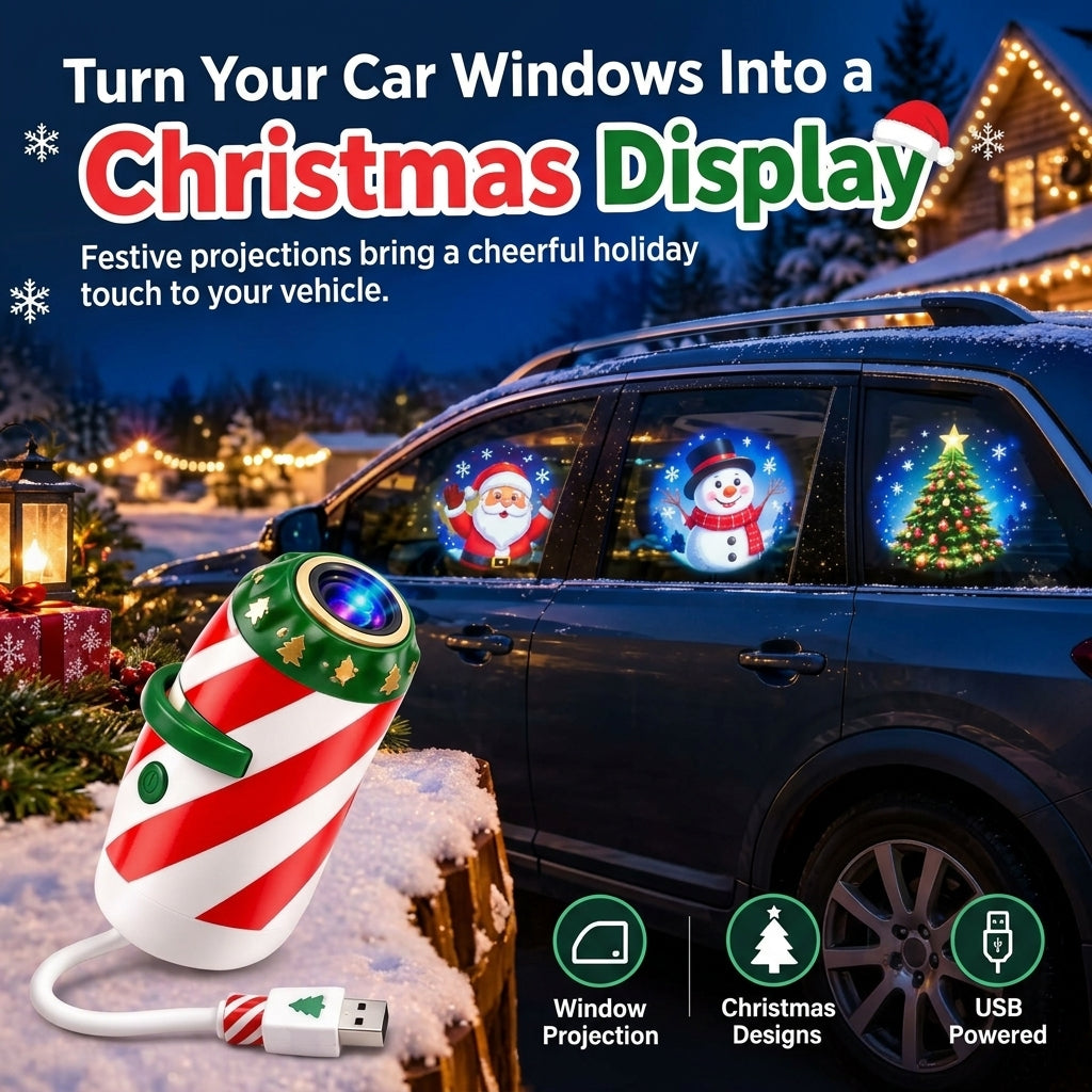 Christmas Car Projector | 24 Festive Window Designs