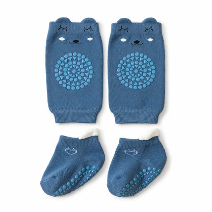 Non-Slip Baby Crawling Set – Soft Knee Pads and Grip Socks