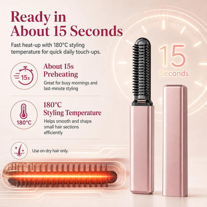 Portable Wireless Hair Styling Comb – Smooth Hair Anytime, Anywhere