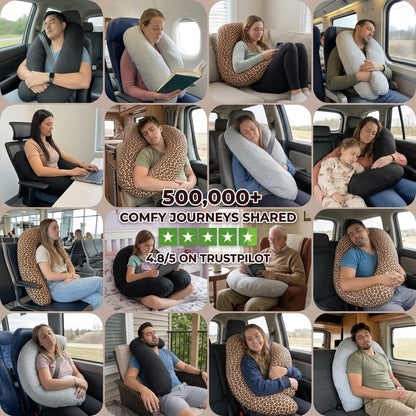 Road Trip Cloud Pillow – Soft U-Shape Car Cushion