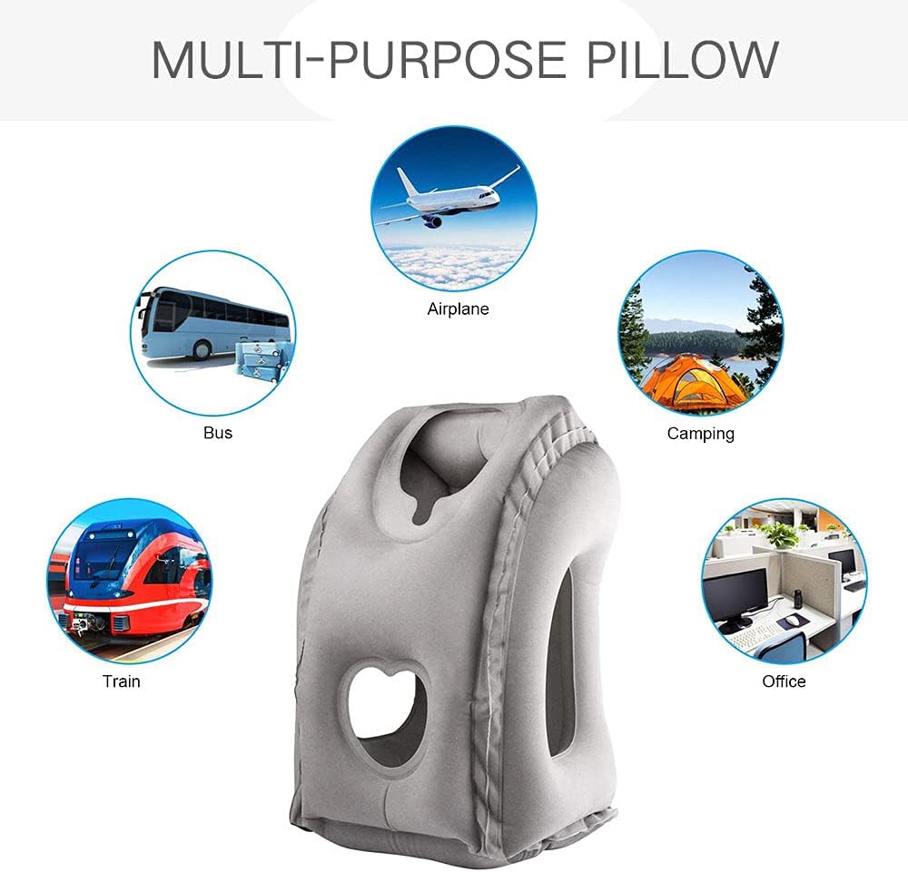 Inflatable Travel Pillow – Head and Arm Support for Long Journeys
