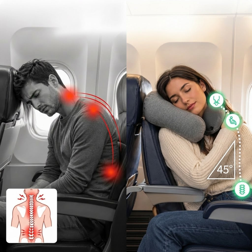 Inflatable Travel Pillow – Head and Arm Support for Long Journeys