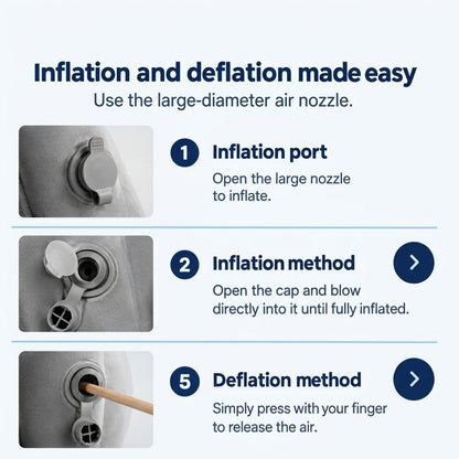 Inflatable Travel Pillow – Head and Arm Support for Long Journeys