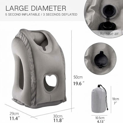Inflatable Travel Pillow – Head and Arm Support for Long Journeys