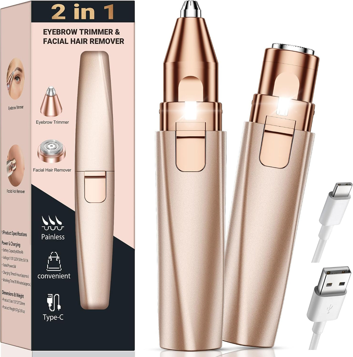 2-in-1 Facial & Eyebrow Trimmer