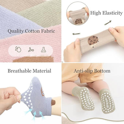 Non-Slip Baby Crawling Set – Soft Knee Pads and Grip Socks