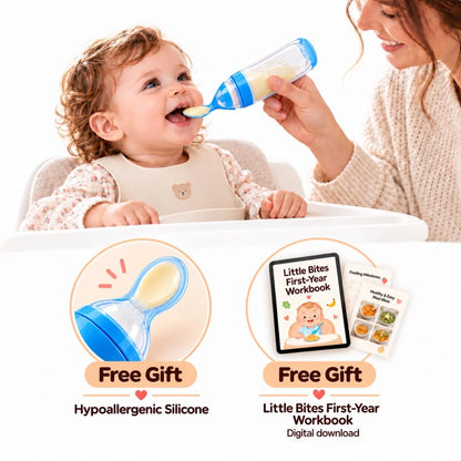 Silicone Baby Feeding Spoons – Easy Squeeze Food Dispenser