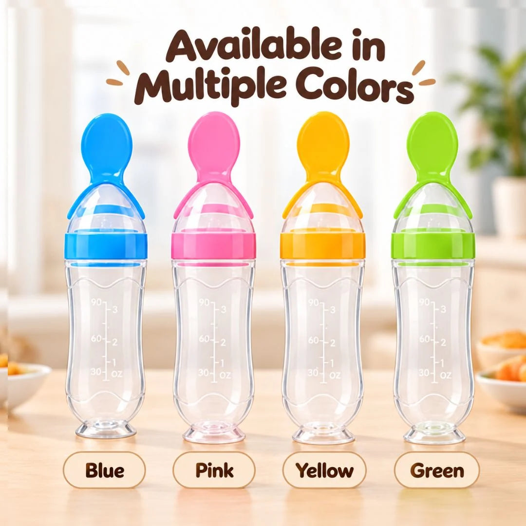 Silicone Baby Feeding Spoons – Easy Squeeze Food Dispenser