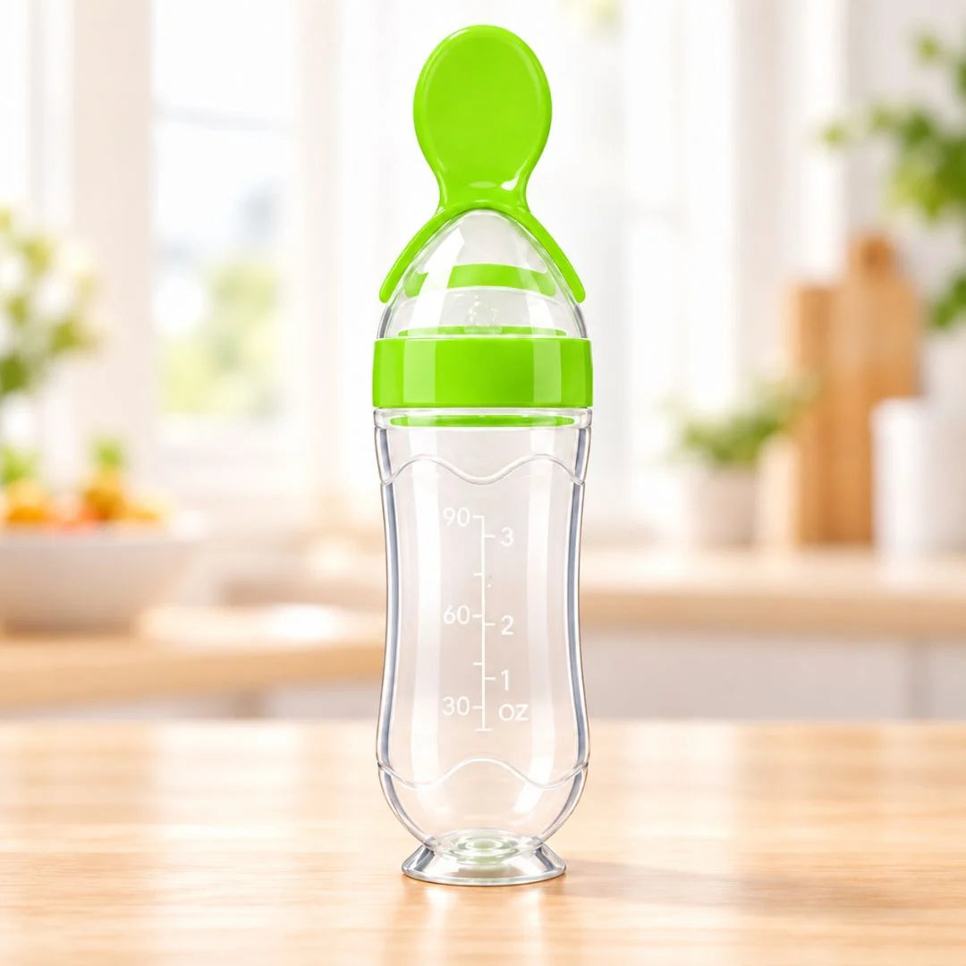 Silicone Baby Feeding Spoons – Easy Squeeze Food Dispenser