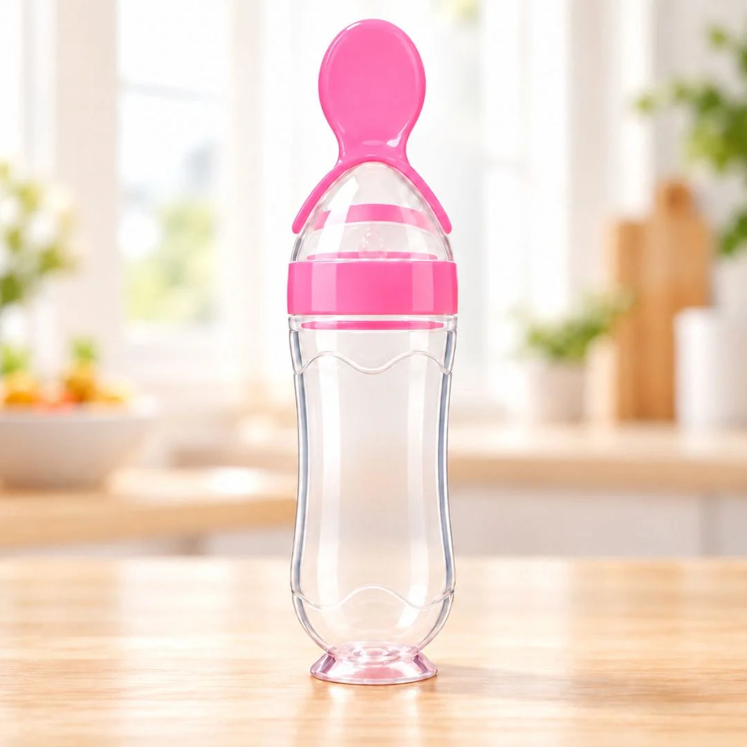 Silicone Baby Feeding Spoons – Easy Squeeze Food Dispenser