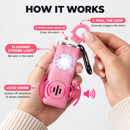 Personal Safety Alarm – Loud Sound and Flashing Light