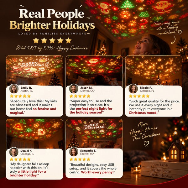 Christmas Projector Light | Turn Any Room Into Christmas Magic