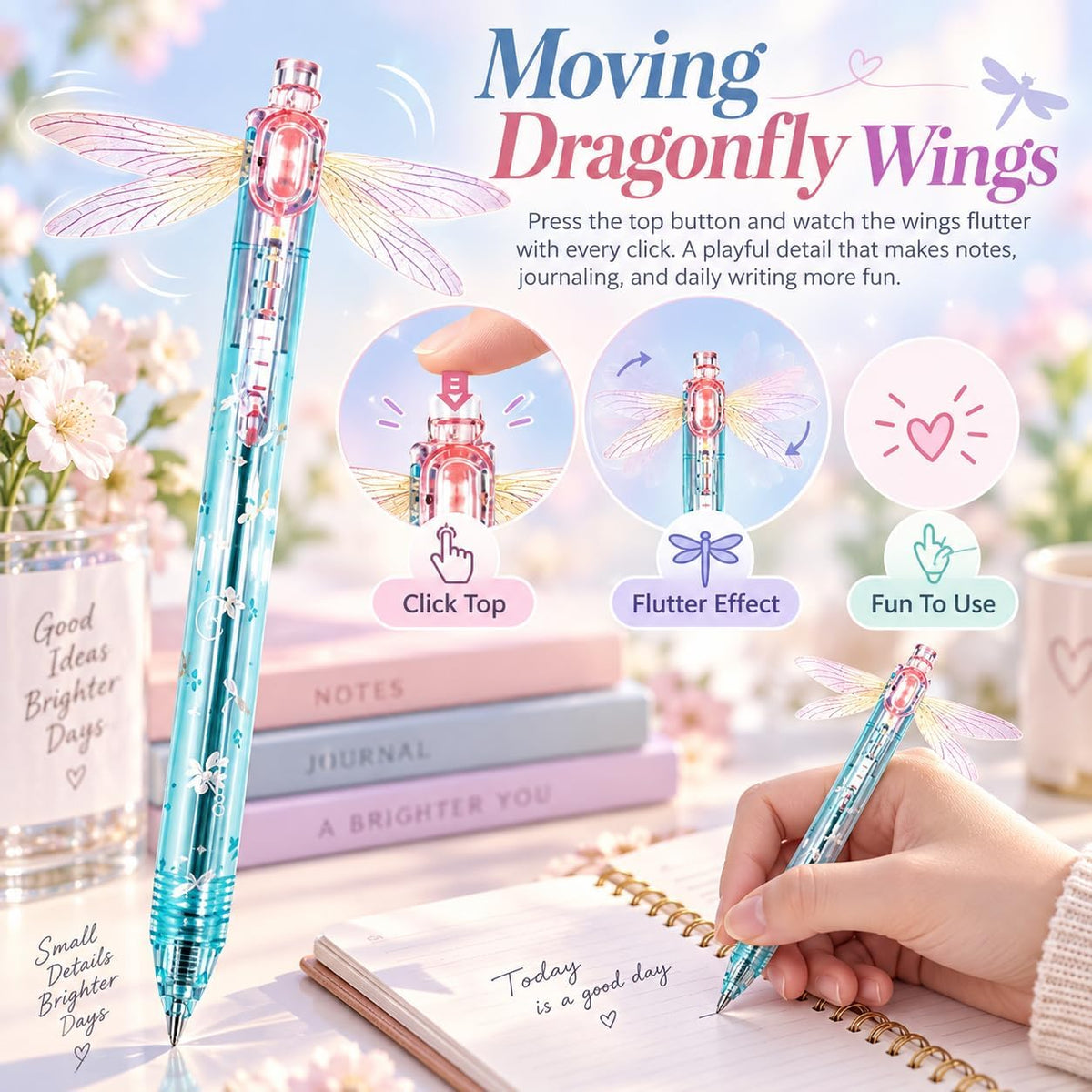 Dragonfly Gel Pen — Smooth Writing With Playful Moving Wings