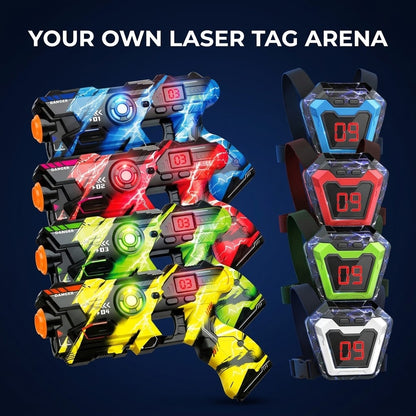 ArenaX Laser Tag Set | Blasters & Sensor Vests for Indoor and Outdoor Play