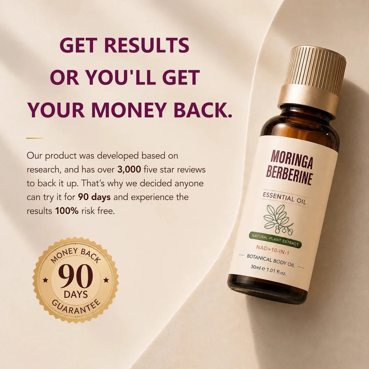 Moringa Sculpting Oil | Firm, Smooth & Tone Problem Areas